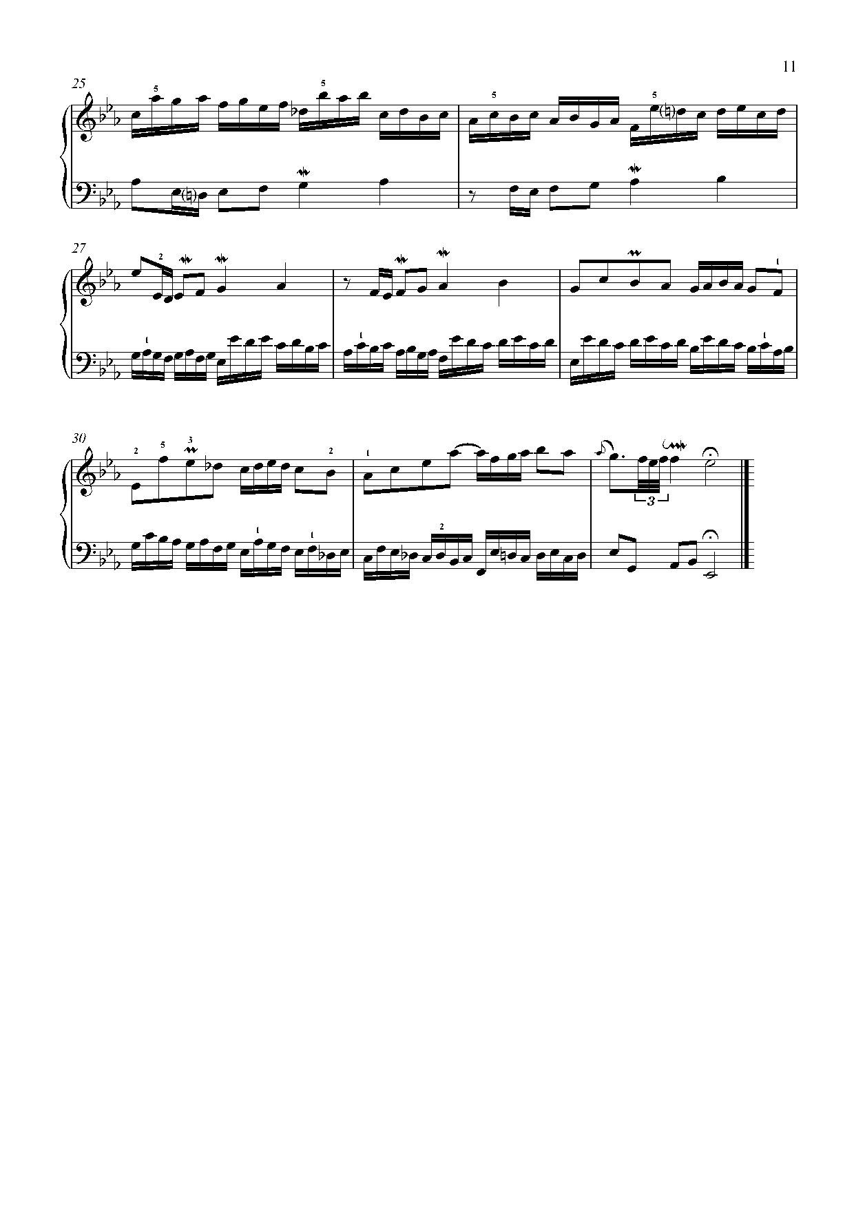 Invention No. 5 sheet music — page 3