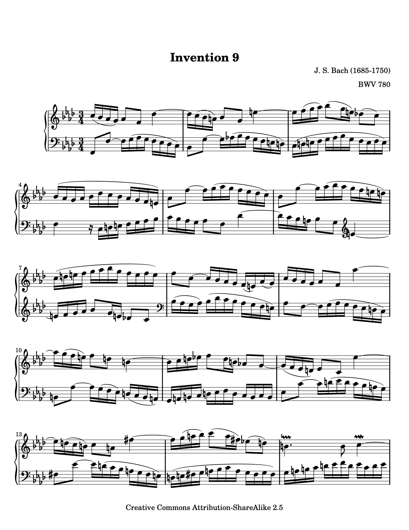 Invention No. 9 sheet music — page 1