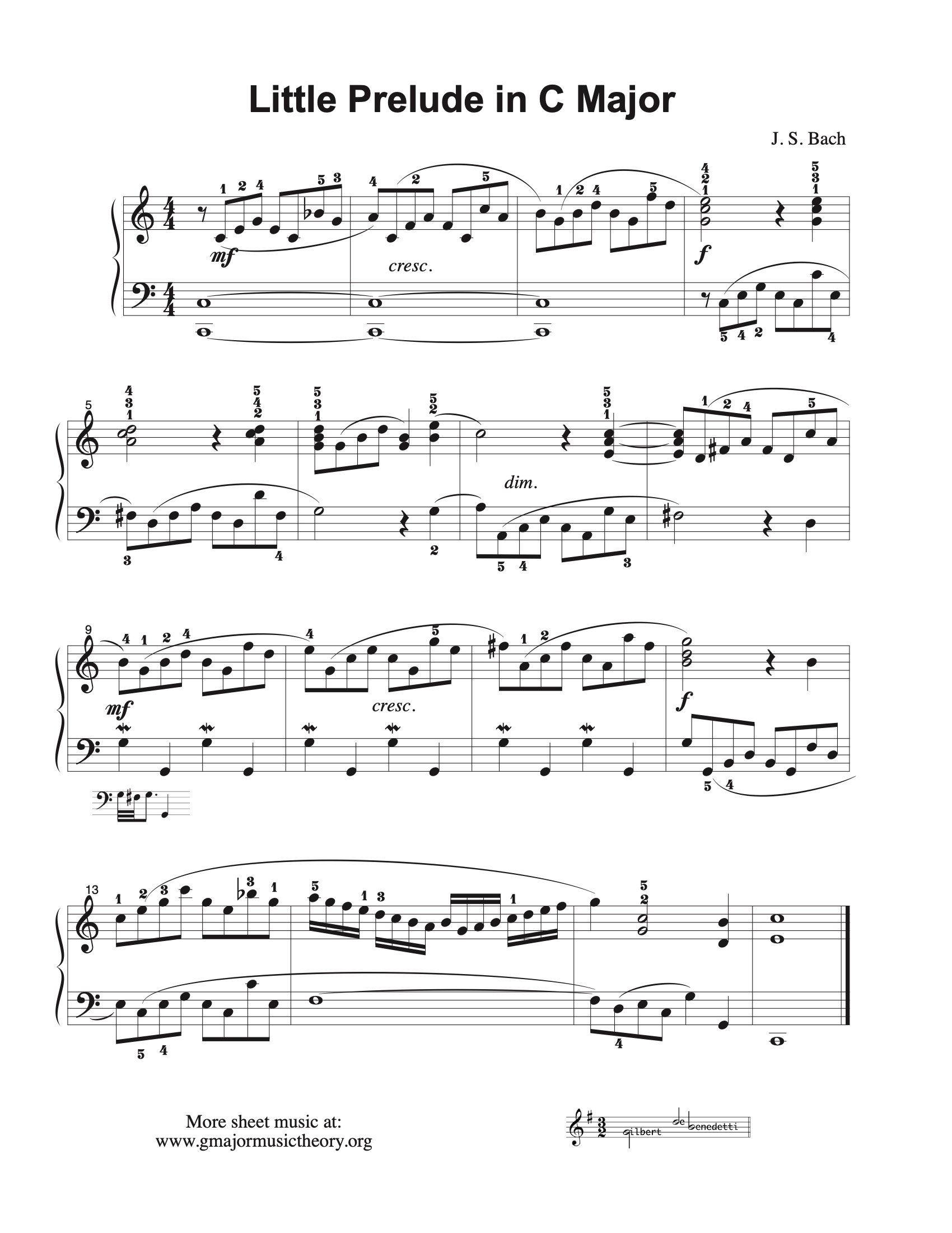 Little Prelude in C sheet music