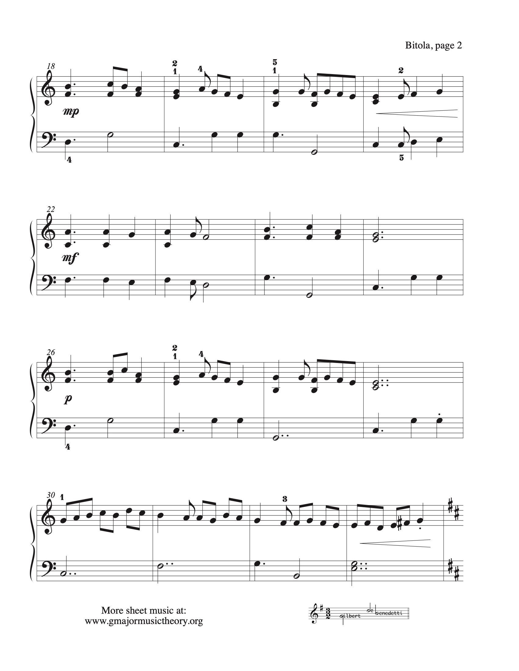 Bitola sheet music — page 2