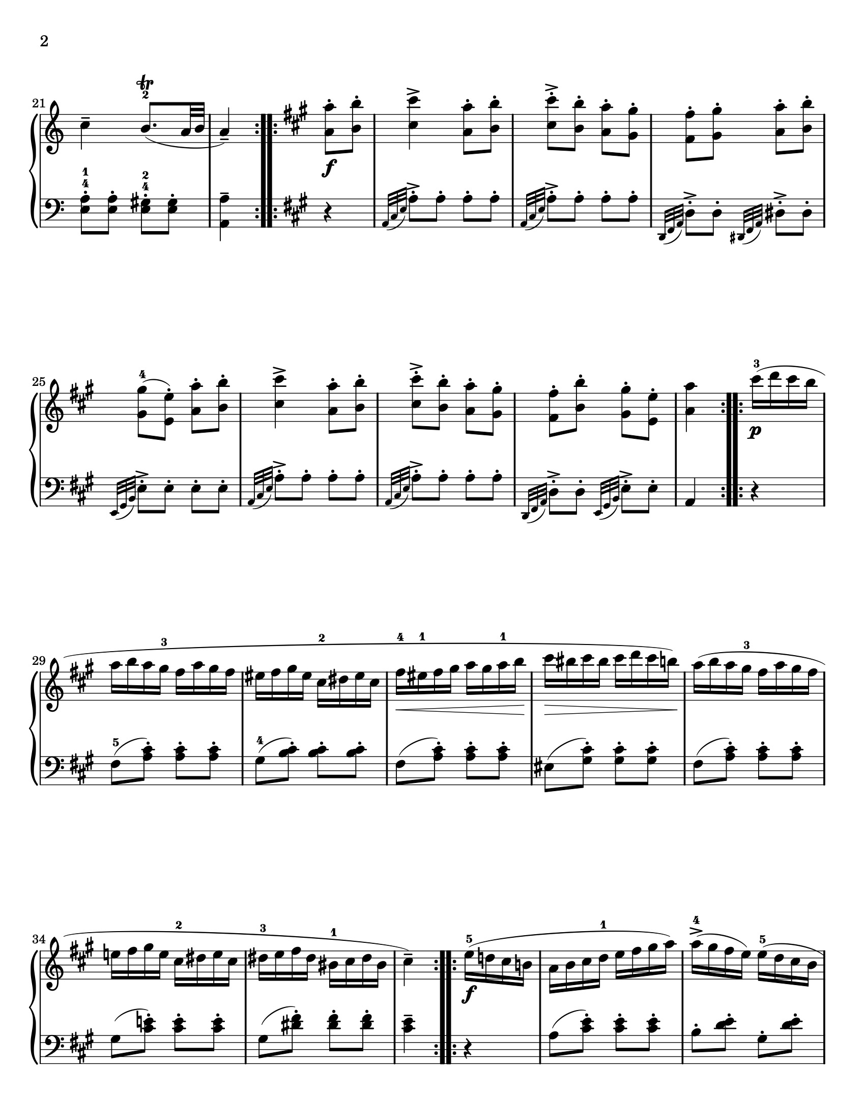 Rondo alla Turca sheet music — page 2