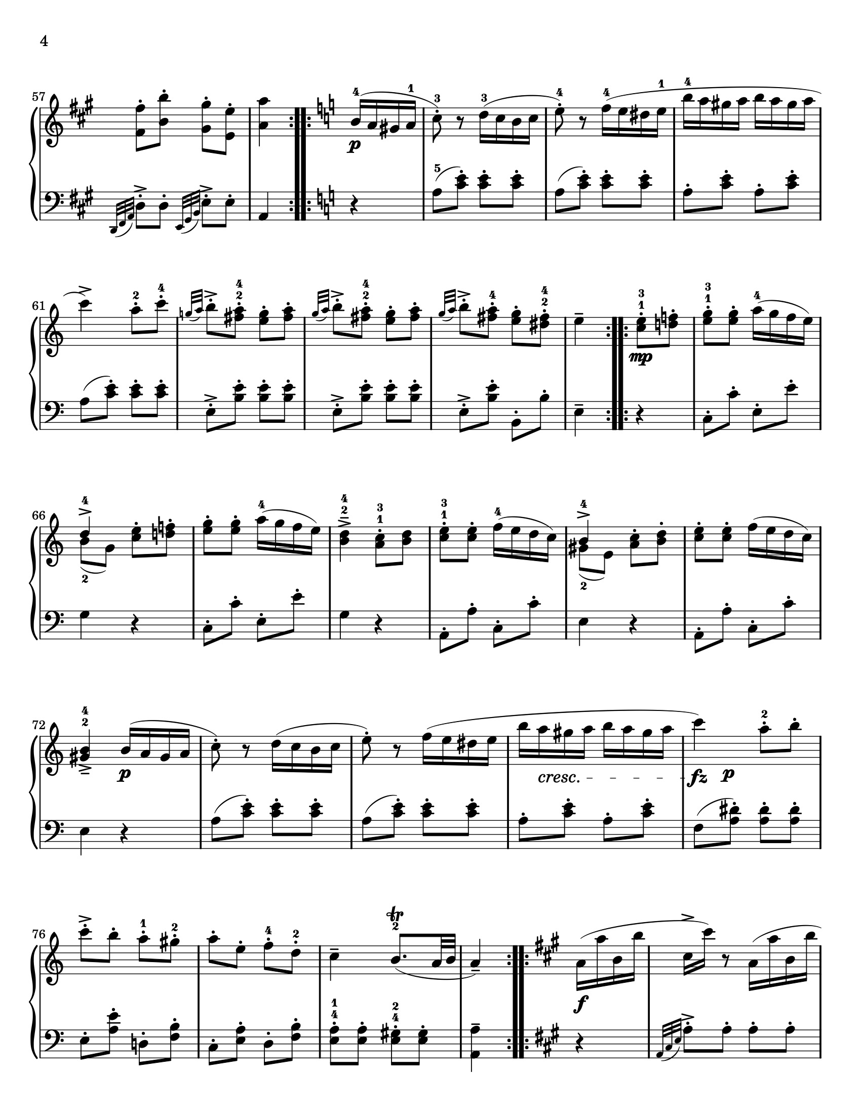 Rondo alla Turca sheet music — page 4