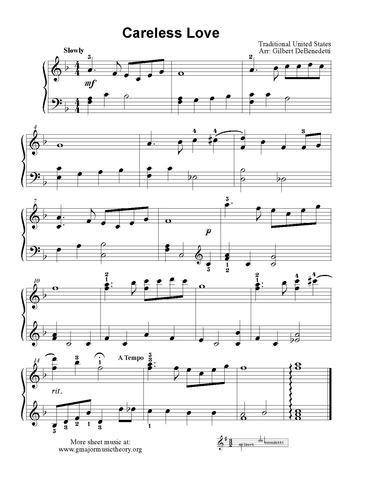 Careless Love sheet music