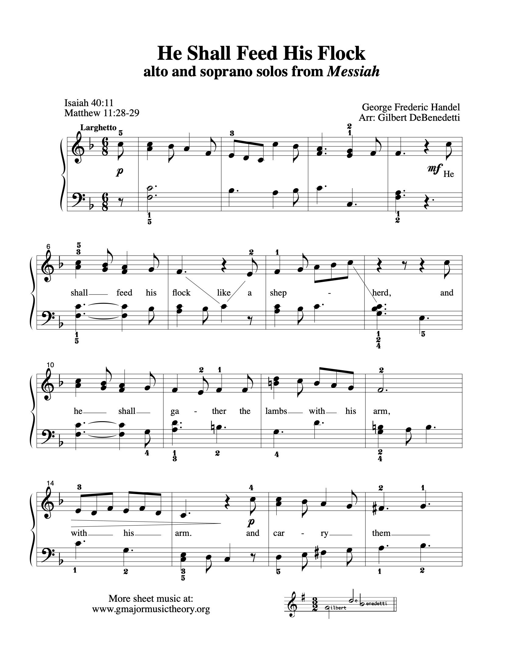 He Shall Feed His Flock sheet music — page 1