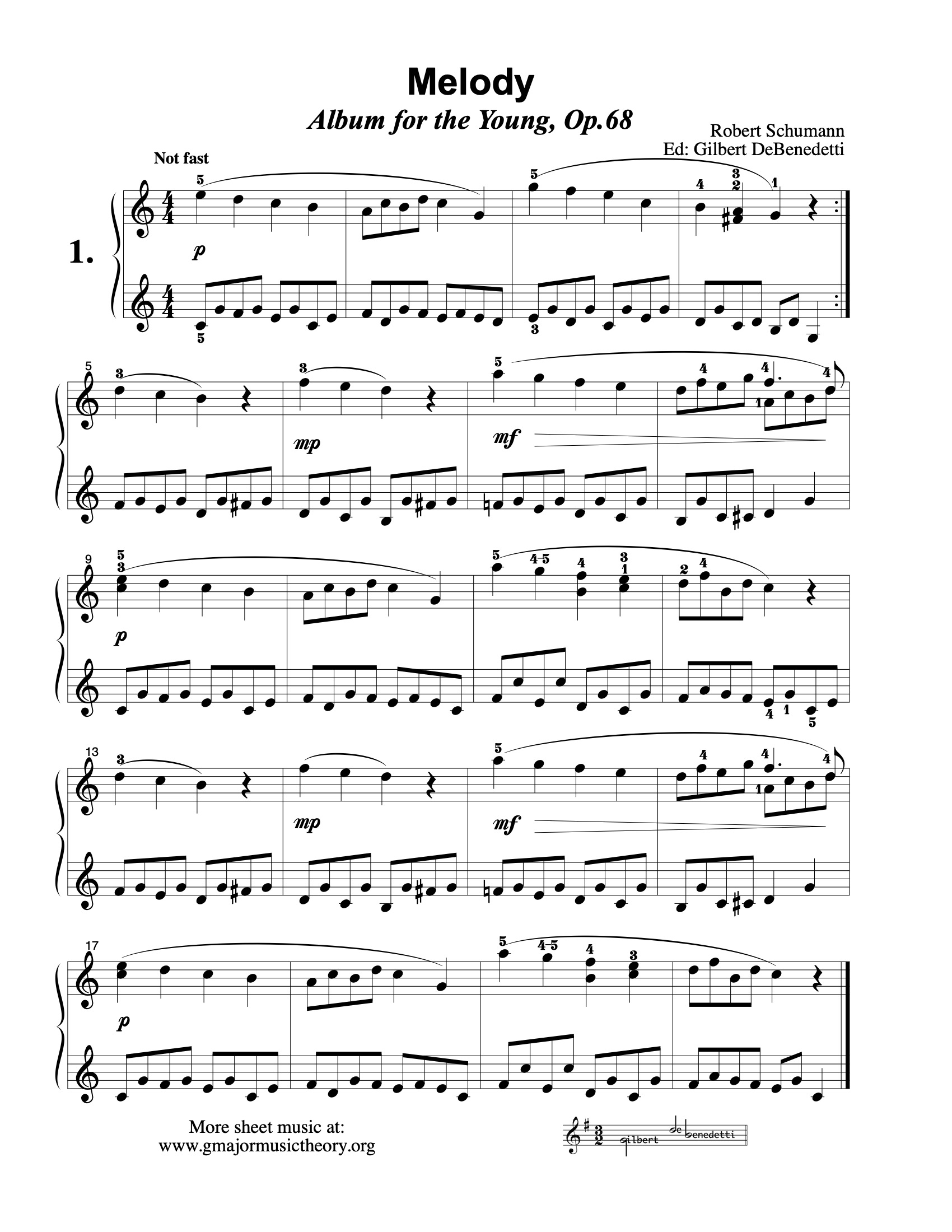 Melody sheet music