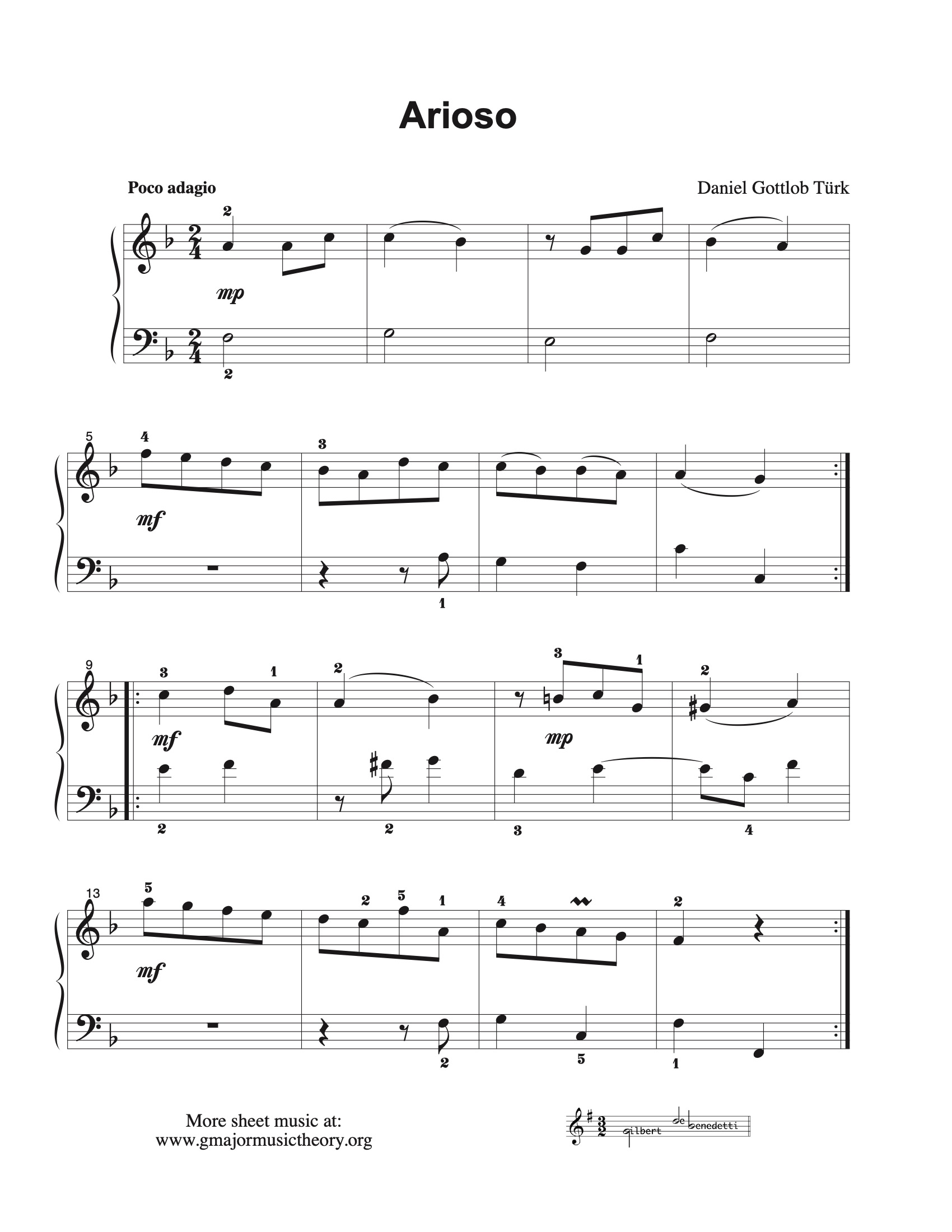 Arioso sheet music