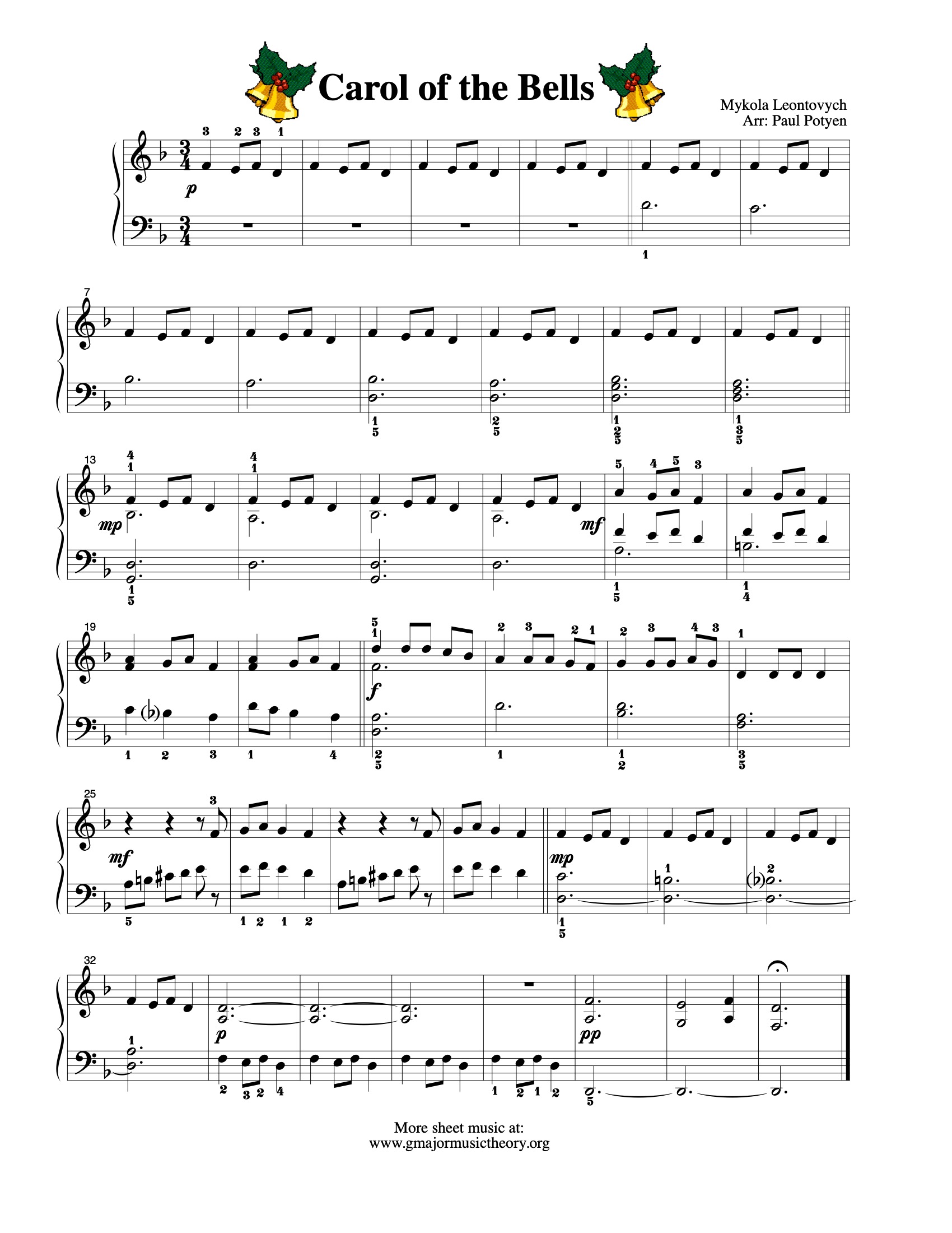 Moonwell's golden eyes piano Sheet music for Piano (Piano Four