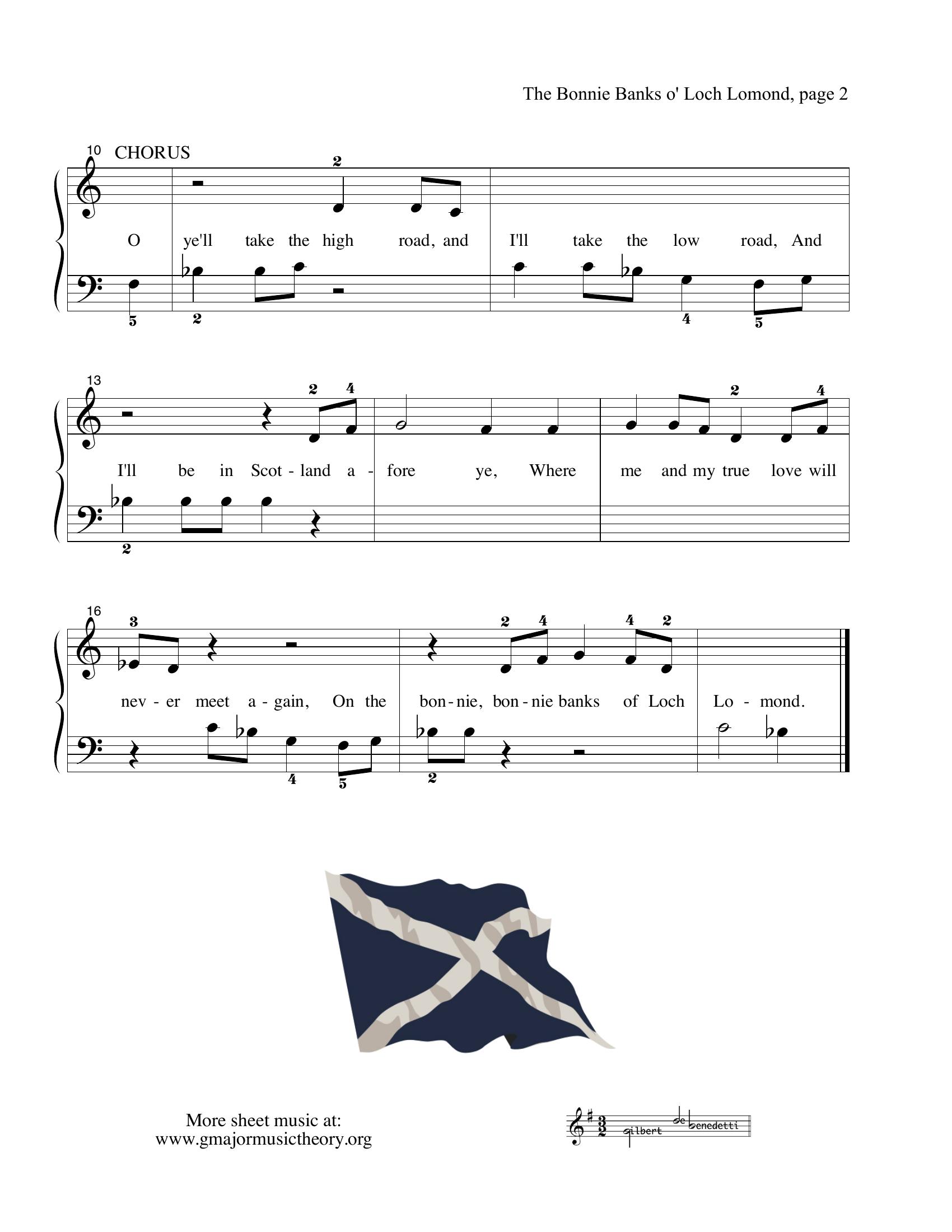 The Bonnie Banks o' Loch Lomond sheet music page 2